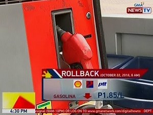 BP: Ilang kumpanya ng langis, nagpatupad ng rollback sa presyo ng kanilang produktong petrolyo
