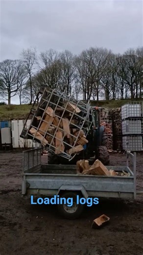 Loader Loading a Log Trailer | Forestry Work