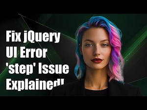Fixing jQuery-UI Error: Cannot Read Property 'step' of Undefined Explained