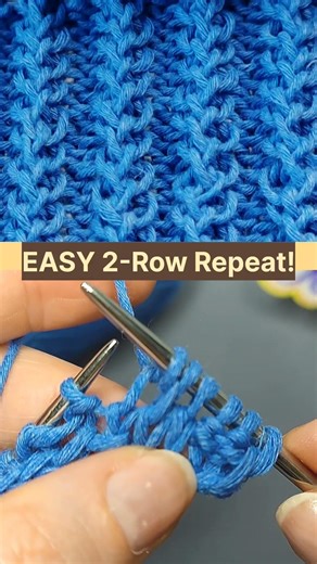 Super Easy 2-Row Vertical Twist! 🧶|#knittingpattern #shorts