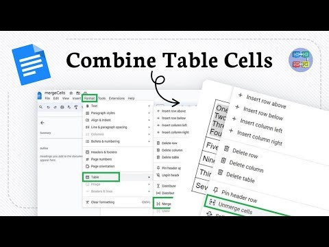 How to merge cells in google docs (Table Edit)