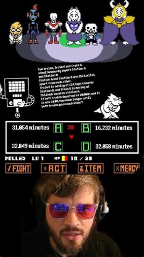 If Train A leaves and Train B - UNDERTALE Game Play