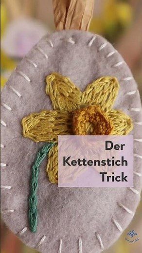 The chain stitch trick #embroidery