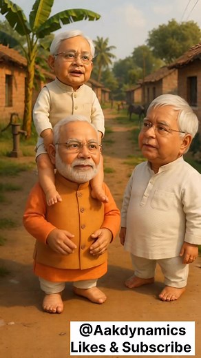 685K views · 9.7K reactions | Paltoo Ji Kandhe Par | Modi Ji, Lalu Ji aur Nitish Kumar ka Bihar Wala Natak #comedy #politicalmemes #viral #funny #PolitcalSatire #AI | Aakdynamics | Facebook