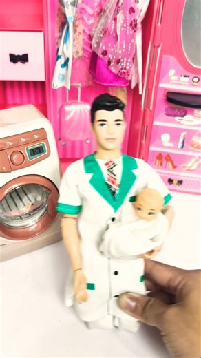 Satisfying with unboxing barbieb doll doctor and washing machine #1 WiphaASMR #barbie #barbiedoll