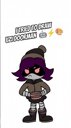 🤖⚡🎨 Drawing Uzi Doorman | Dark Murder Drones Art #Shorts