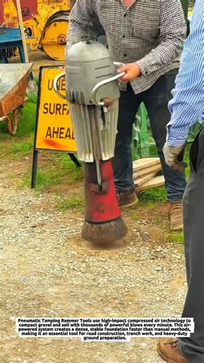 Tamping Rammer Tools Compact Gravel Faster with High-Impact Air Hammer Technology