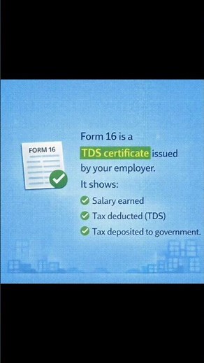 Form 16 Explained in 35 Seconds 📄| What is Form 16? | TDS | Form 16 Explained | Form 16