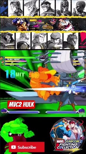Mvc2: Victor Ruíz - Hulk combo + Rubyheart Assist to Gamma Crush DHC High damage sequence #freemvc2