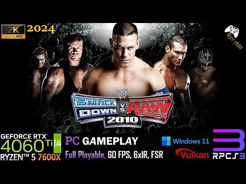 WWE SmackDown vs Raw 2010 PC Gameplay | RPCS3 | Full Playable | PS3 Emulator | 2k60FPS | 2024 Latest