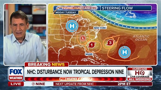 1.3M views · 5.1K reactions | HURRICANE HQ: A Tropical Storm Watch now extends into Florida as Tropical Depression Nine continues to strengthen near the Bahamas. FOX Weather Hurricane Specialist Bryan Norcross breaks down the latest analysis on the system’s future and warns the Carolinas, Florida and Georgia should be on alert for tropical impacts. | FOX Weather | Facebook