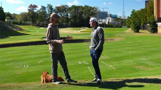 Touring a golf course in the middle of downtown Atlanta