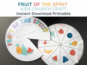 Fruit Spirit Craft Wheel Printable PDF Download Religious Activity for Kids Bible Lesson Spiritual Growth Classroom Material Sunday School - Etsy