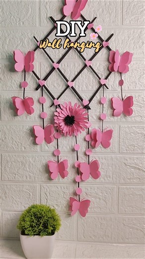 diy wall hanging craft ideas - wall decor craft ideas #diy #viral #handmade #youtubeshorts #shorts
