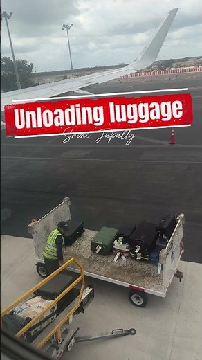 Airport Baggage Unloading Process | Flight Arrival Behind the Scenes