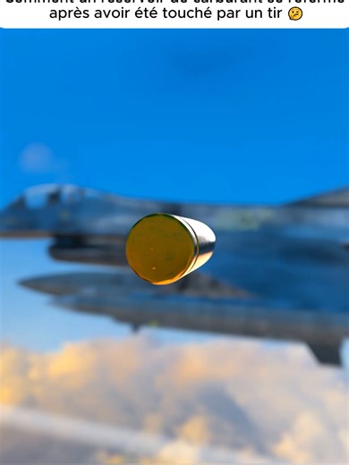 Comment un réservoir de carburant se referme après avoir été touché par un tir 🤔#animation #comment #3d #france #fyp