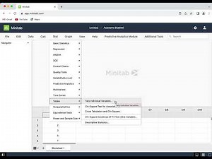 Minitab: Creating a Frequency Distribution