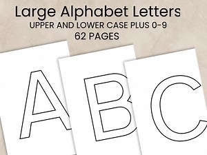 Large Alphabet Letters, Homeschool or Classroom, Printable Letter of the Week - Etsy