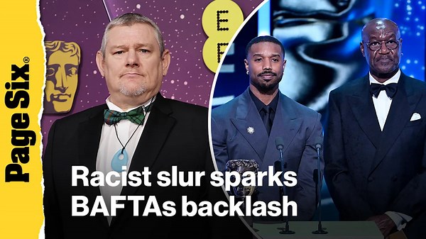 Tourette’s activist John Davidson shouts N-word during BAFTAs telecast while Michael B. Jordan and Delroy Lindo present