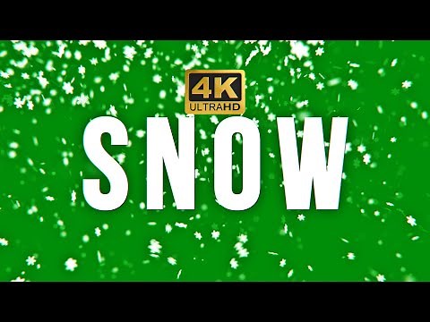Snowflakes Snow Falling 4K Green Screen Video Loop ~ Motion Graphic Animation