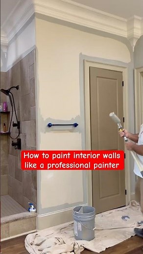How to paint interior walls like a professional painter…🫡 Follow if you’re a painting contractor!🚀