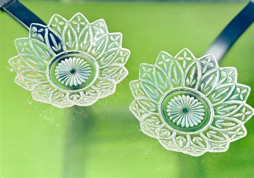 Vintage Federal Glass Serving Bowls Candy Nut Dish With Petal Pattern Set of 2 Sizes 8.5” - Etsy