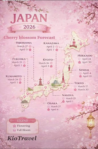 Japan Sakura Forecast 2026: Cherry Blossom Tours