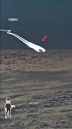 Why do planes leave white smoke trails in the sky?🤔