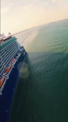 It's golden hour aboard Celebrity Apex 🌞​Repost from @Drone_aperture #travel #cruisegoals #cruise