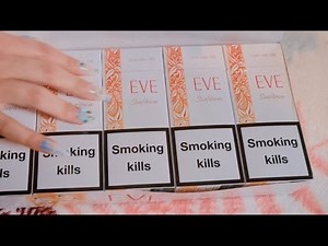 EVE 120'S 😍 ASMR Tapping #smokingcigarettes