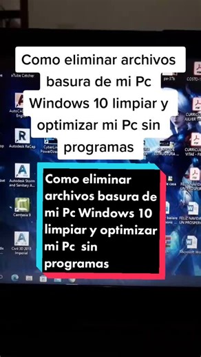 #Eliminar archivos basura de Pc windows 10 limpiar y optimizar mi Pc sin programas #laptop #Pc#tiktok #