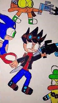 civil war/ max Sofi pato bestia bart y stewie VS luis luz Darwin Sonic luca y Jake #fnf