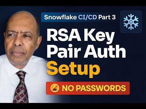 Snowflake CI/CD Part 3 – RSA Key Pair Setup for Secure GitHub Actions