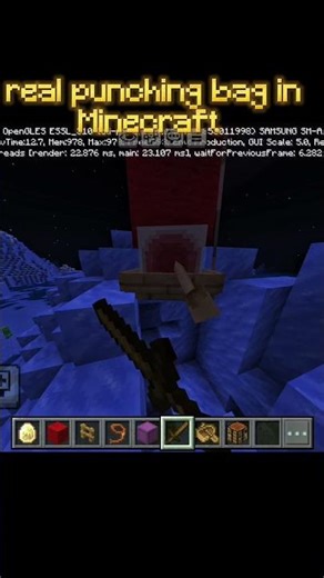 Real punching bag in minecraft #minecraft