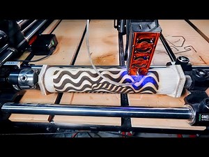 Rotary Laser Engraving with AI-Generated Art!?