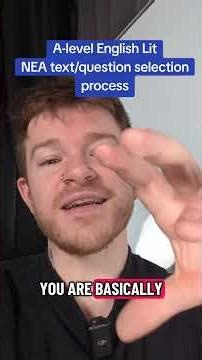 A-level English Lit - NEA text/question selection process