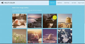 bootstrap实现的多彩相册页面html前端源码，自适应各种分辨率