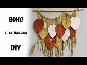 DIY Macrame Leaf Wall Hanging 🍃 | Easy Feather Tutorial for Beginners