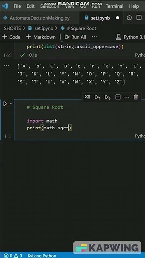 Find square root of any number using Python