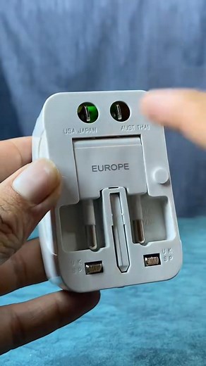 Travel stress-free with this compact all-in-one adapter—covering over 200 regions with multiple plug types. Built with safety shutters, overload protection, and a durable ABS shell, it’s the reliable way to keep phones, laptops, and cameras charged wherever you go. | Flashieht/f | Facebook