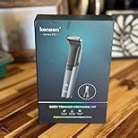 Body Hair Trimmer for Men - 2 in 1 Dual-Head Electric Shaver & Groomer, Ball Shaver with 30° Rotating Blade Adjustable Comb Mens Electric Razor IPX6 Wet & Dry for Face Groin Pubic Hair Trimmer Black