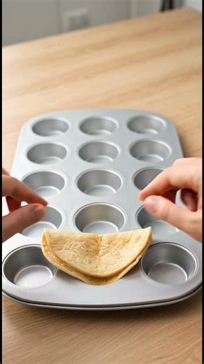 How to make perfect hard taco shells using a muffin tin #Shorts