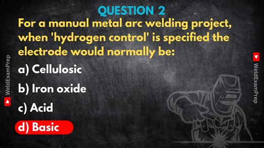 Pass the CSWIP 3.1 Exam! 🚀 Most Common Welding MCQs with Expert Breakdown 2 🔥 GET CSWIP 3.1 EXAM STUDY PACK 🔗 https://rebrand.ly/Telegram-ch Are you preparing for the new CSWIP 3.1 Welding Inspector Exam? This video breaks down 5 high-impact multiple-choice questions (MCQs) that you’re likely to face in the updated exam format. 📌 Don’t forget to like, comment, and subscribe for more videos in our CSWIP 3.1 Prep Series. Your success is just a click away! #CSWIP31 #WeldingInspector #WeldingMCQ