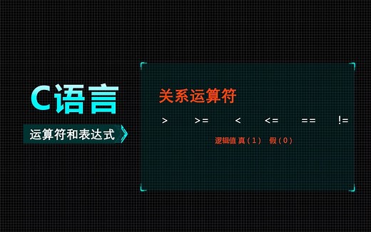1.2【C语言】运算符和表达式-关系运算符