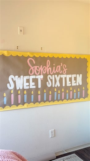 Abby O’Dell | Scripted by Abby on Instagram: "Paint a cutie birthday banner with me!!!🎂💛 All supplies linked in my bio! #scriptedbyabby #smallbusiness #bannerartist"