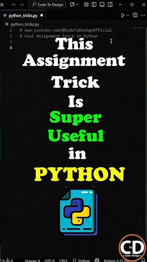 This Assignment Trck Is Super Useful In Python #Python #programming #coding