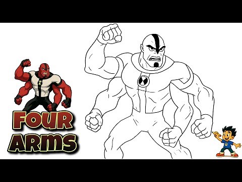 How to Draw Four Arms from Ben 10 #ben10 #fourarms #ben10drawing