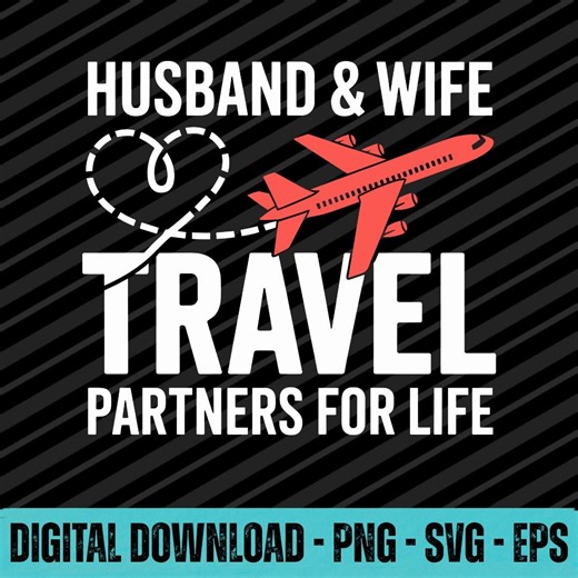 Coppia abbinata, marito e moglie, compagni di viaggio per la vita. Design PNG SVG EPS Download - Etsy Italia