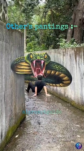 That's amezing paintings 😨 #trending #viral #youtubeshorts #snake #painting #fyp #subscribe