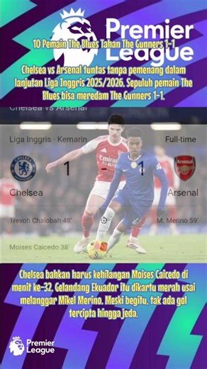 Derby London ‼️Berakhir Imbang CHE 1-1 ARS